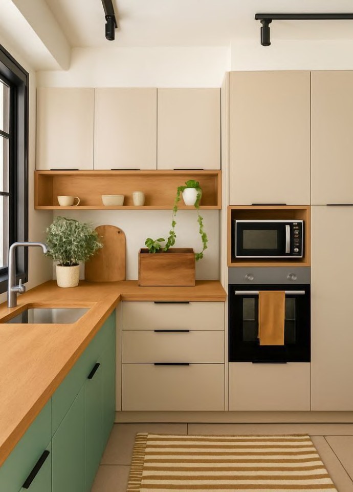 Compact kitchen cabinet